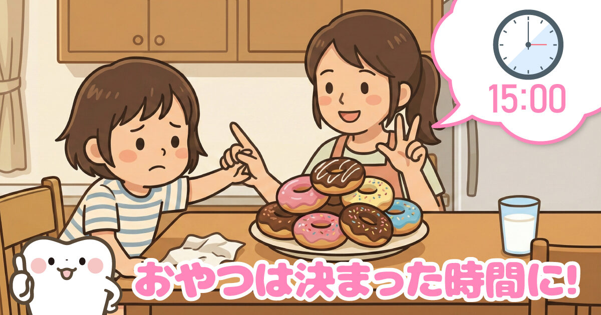 おやつは時間を決めて おやつは時間を決めて